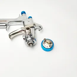 HVLP Gravity Spray Gun 400cc plast Metal Cup 1.3/1.8mm W101 Autentisk sprayer Pneumatisk färg Airbrush Tool