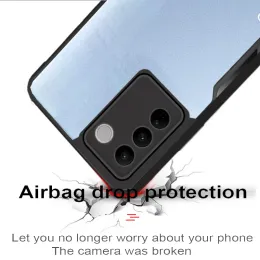 Clear Acrylic TPU Frame Back Cover for Vivo V27 Pro 5G Case Case Pumper Armor Fundas Coques for Vivo V27 V 27 Pro V27Pro