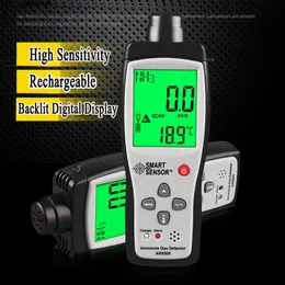 Smart Sensor AR8500 Руководитель Ammoniac Gas Detector Meter Moniter Диапазон монитора тестеров 0-100PPM Sound Light Alarm Analyzers Analyzers