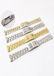 Carlywet 20 mm Zwei -Ton -Gold Silber -Krümmungsschraube Gleitschlossschaltband Armband für GMT13582914