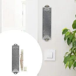 Gardin mezuzah dörr rulla dekor metall judisk fodral legering religiös judaica hebreiska välsigna mezuza hus heliga plack retro prydnad