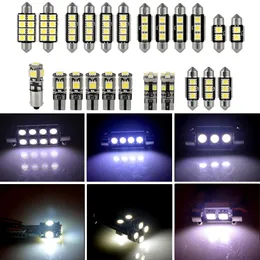 23pcs T10 5050 Araba Beyaz LED Işık Mini Ampuller Kiti İç Kubbe Ayak Hafası Bagaj Plaka Lambaları BMW E53 E60 E90 E90 Golf 4 7