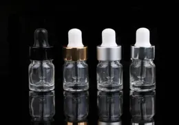 20pcslot 5ml clear Essential oil Glass Dropper bottle Mini Glass essential Oil bottle with hose Glass vials2470794