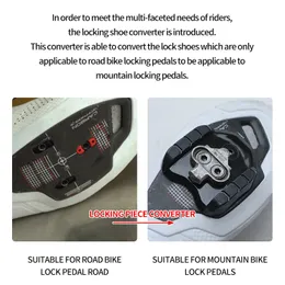 LILIOO SH40 CLEACEL CLEETS ROAD ROAD إلى Mountain Locking Blade Converter لـ MTB Road Pedal Shoes Bike Bike Bike