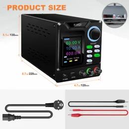 30V 10A Laboratório Programável DC DC Fonte de alimentação RS-232/USB Laboratório Ajustável 60V 5A 120V 3A Regulador de corrente de tensão para laptop