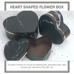 Box Boxes Gift Flower Heart Paper a forma di cartone Disposizione di coperchi in marmo Gifts Nestia natale Valentino Piccola