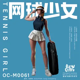 Oceancosmos Miniatures, originale, ragazza di tennis, cultura sportiva, ragazze sexy, kit modello non verniciato di resina figura gk