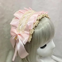 Parti Malzemeleri Japon Lolita Headdress Lo Niang Yumuşak Kız Günlük Saç Band Prenses Aksesuarları Bow KC