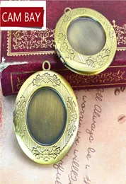 6 Colors 32mm Metal Brass Floating Locket Round Pendant Charms 20MM Cabochon Base Blank Tray Diy Po Lockets Handmade Crafts Jew9120442