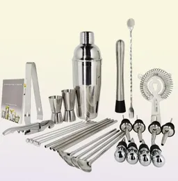 Barwerkzeuge Barkeeper Kit 130 Stück Cocktail Shaker -Set mit Edelstahl -Rotationsständer Tool für Geschenkerlebnisse für Getränke MI3511865