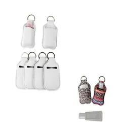 NEU 30 ml Sublimation Blank Neopren Parfüm Flaschenhalter SBR Blindhandhhands -Flasche Set weißer Parfümflaschenhalter Keychain6643487