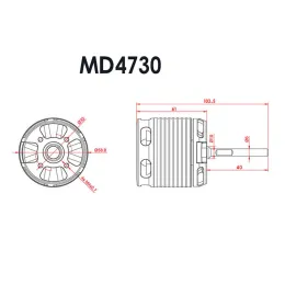 Steam-RC 4730 520kV 540kV Fırça Motor MD4730-540KV MD4730-520KV 700 V2 V3 Helikopter için