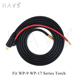 WP9 WP9FV WP9F TIG Soldagem Tocha Gas-Eletric Integrado Mangueira de Borracha 4M 35-50/10-25 EURO CONECTOR DE 13 pés de ar resfriado