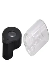 Smoking Plastic Glass LightUp LED Air Tight Proof Storage Magnifying Stash Jar Viewing Container Vacuum Seal Plastic Pill Box C2506083