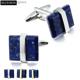 Cuff Links 3 Colors High Quality Mens Jewelry Shirt Cuff link Best Selling Nature Stone CuffLinks Wedding Dress for Groomsmen Y240411