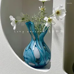 Вазы красиво выглядящий стеклянный ваза гидропонный цветочный обеденный стол кроват мягкий украшение стиль художественного стиля