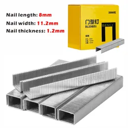 2000pcs u/t/Tür -geformte Heftklammern 12x6.3mm/11.2x8mm/10.1x2mm Manuelle Nagelholznagel für Grundnahrungsmittel für Stapelluftmöbel Stapler