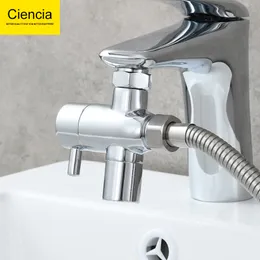 Ciencia Brass Faucet Diverter with Shut Off Valve Sink Faucet Valve Splitter Chrome Shower Parts, SBA044