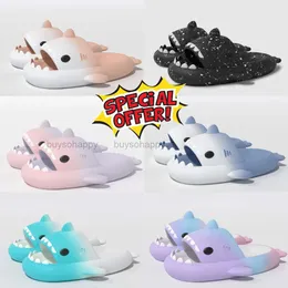 2024 High Popular shoes sandal Summer Shark Slippers Shark Slides Thick Soled Shoes Kids flat sandals Gradient Flip Flops GAI 36-45