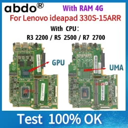 Moderkort för Lenovo IdeaPad 330S15ARR 330S Laptop Motherboard.W/CPU: R3 2200U/R5 2500U/R7 2700U.RAM: 4G GPU/UMA 100% Test OK