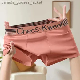 Underpants 1 Stück Box-Shorts Herren Unterwäsche sexy Unterwäsche Baumwolle komfortable und weiche Unterwäsche Boxen U-förmige unsichtbare Unterwäsche Plus Size C240411