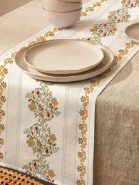 Bohe Flower Pattern Table Runner Polyester Kitchen Holiday Party Farmhouse Dining Tovaglia Tovagliatore Cucina Decorazione per la casa