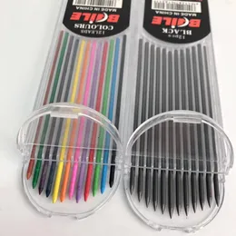 6PCS Conjunto de lápis mecânicos profissionais 2B Desenho de reabastecimento colorido/preto Sketch Office Stationery Supplies