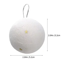 24 pezzi di palline di Natale a palline di Natale Modellazione bianca Modellazione di polistirene Sfere artigianali artigianato Decorazione appesa all'albero di Natale