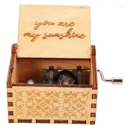 Dekorative Figuren Sie sind meine Sunshine Wood Music Boxes Vintage Holz Musical Box Geschenke für Geburtstag/Weihnachten/Valentinstag