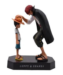 Anime One Piece Four Four Emperors Shanks Straw Hat Luffy PVC Action Figure to Merry Doll Doll Collectible Toy Christmas Gift Y20042325150