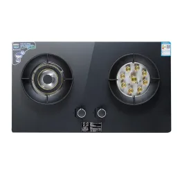 5.2kW Hushåll Nio - Burner Gas Spise Double - Burner Embedded Natural Gas Spise Liquefied Gas Cooktop