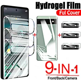 Google Pixel 6 Pro Hydrogel 필름 화면 프로텍터 GOLE PIXEL 6A 5A 5 A 4A PIXEL6 유리 카메라 렌즈 용 백 필름.