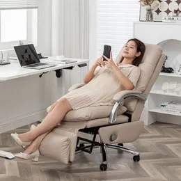 Ergonomik ofis sandalyeleri deri döner pedikür vurgu ofis sandalyeleri zemin yuvarlanma salonu sillas oficina mobilya wrx