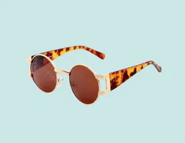 Marca de grife de alta qualidade edição linada moda circular óculos de sol homens mulheres metal com óculos de sol vintage estilo moda uv 400 len1936590