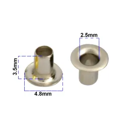 100 set Brass Oyelet No Wondher 1,5 mm/2 mm/2,5 mm Craft Repair Hergello Ronno tondo per anelli tondo Abbigliamento Cappello