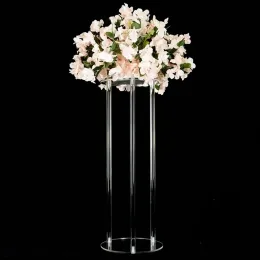 Klare Blumenvase für Hochzeitsdekoration, Tischzentrum, Vintage Blumenständer, Säulen für die Ehe, 10pcs