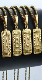 Initial Letter Pendant Name Necklack Yellow Gold j k Necklace for Women Men Bt Friend Jewelry Gifts Drop50817581068707