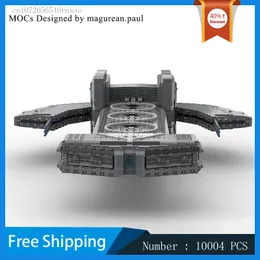 MOC Building Blocks Spaceship Mothership Battleship DIY Bricks Modular Model Assemble Toys Christmas Gift Birthday Presents