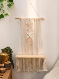 Placas decorativas 1 PC PC Ter uma borla Tassel Solivando as prateleiras das prateleiras boho decoração de planta de planta bandeja de vaso decorações