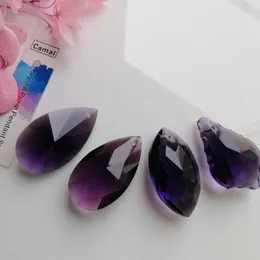 Camal 2pcs 4 أنماط Crystal Purple K9 المعلقات إسقاط من المنشورات البلورية الزجاجية حبات الثريا جزء مصباح Diy شنق المنزل ديكور المنزل