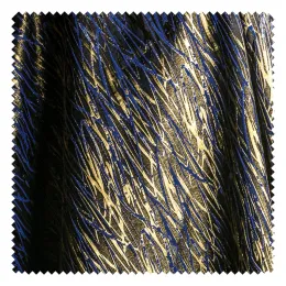 Jacquard tyg gyllene blå silktråd Texturecreative jacka kjol designer grossistduk per meter för diy sömnadsmaterial