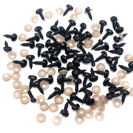 6mm-18mm Plastik Mini Siyah Güvenlik Üçgen Oyuncaklar İçin Burun Amigurumi Teddy Köpek Doldurulmuş Hayvanlar Peluş Oyuncak Bebekleri Nozlar 50/100 PCS