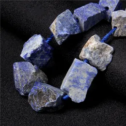 18-28 mm rohe Lapis Lazuli Steinperlen unregelmäßige freie Form blaues Original-Nugget-Mineralien Stein für Schmuck Herstellung DIY Handgefertigt