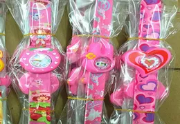 Cartoon Kid watch Car Rabbit Bear animal Colorful Strap Snap slap watches Series Cute Silicone Candy Clock9932476