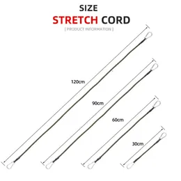 Ağır hizmet tipi elastik bungee şok kordon kayışı streç metal kanca araba bagaj çadırı kayık tekne kano bisikletleri ip kravat 30/60/90/120cm