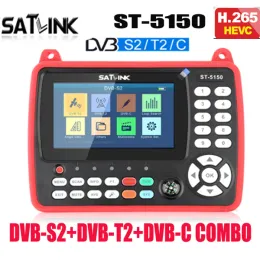 Finder Satlink ST5150 DVBS2 DVBT/T2 DVBC Combo vs Satlink WS6980 цифровой спутниковый счетчик Finder H.265 против Gtmedia v8 Finder Pro