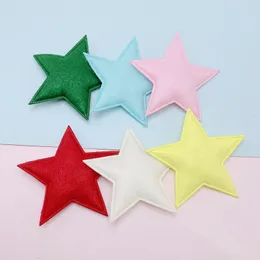 30pcs 7cm Dois apliques acolchoados de estrela parecida lateral para roupas de bebê de roupas de bebê costurando acessórios de arco de cabeça diy patches