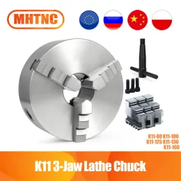 Nuovo K11 Lathe Chuck 3 mascelle manuale egocentrico K11-80 K11-100 K11-125 K11-130 K11-160 con accessori per macchine utensili a rotazione