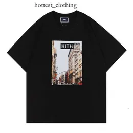 Kith Mens Design T-shirt Spring Summer 3 Color Tees wakacje w krótkim rękawie swobodny litery drukowania Tops Range S-XXL 648