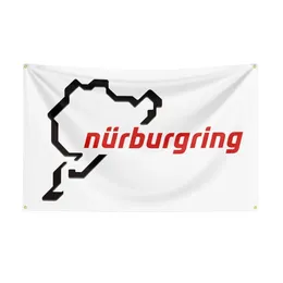 3х5 футов флаг Nurburgring Polyester Printed Auto Parts Banner для декора 240402